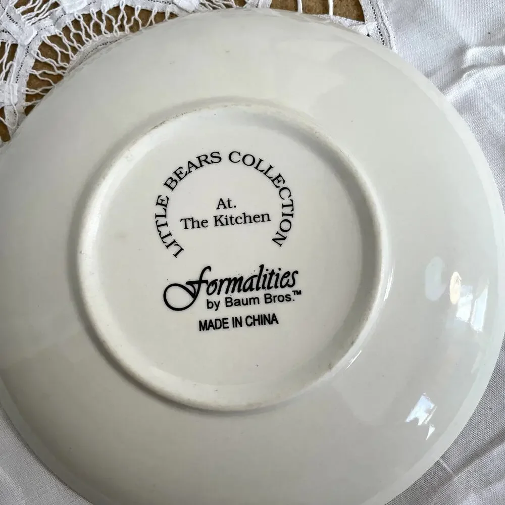 SKU 1503 Formalities by Baum Bros Little Bears Collection Plate At The Kitchen